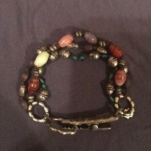 Bracelet with beads and peace sign